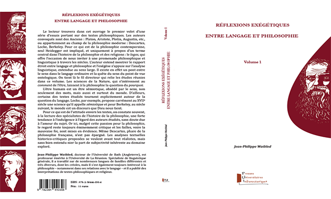 Réflexions exégétiques entre langage et philosophie (volume 1)